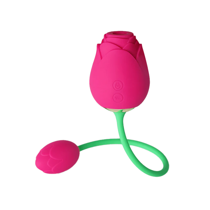 Superleiser Rose Saugvibrator mit Ei