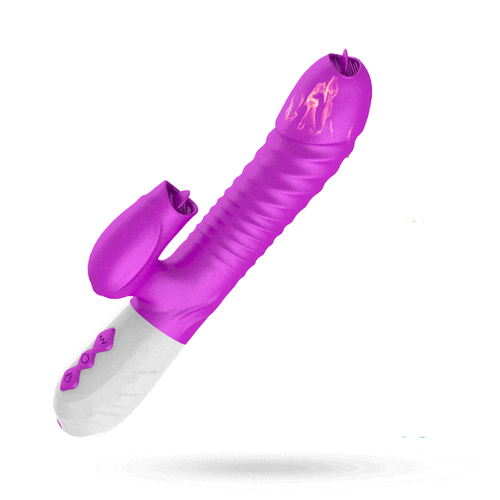 Vibromasseur lapin stimulateur de point G à 2 langues