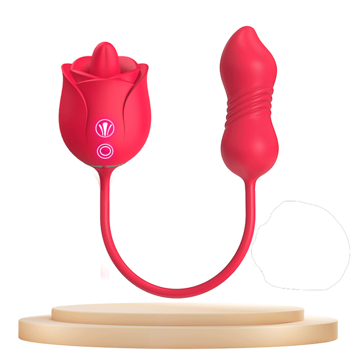 3-in-1-Silikon-Rosenspielzeug für Frauen, G-Punkt-Vibrator
