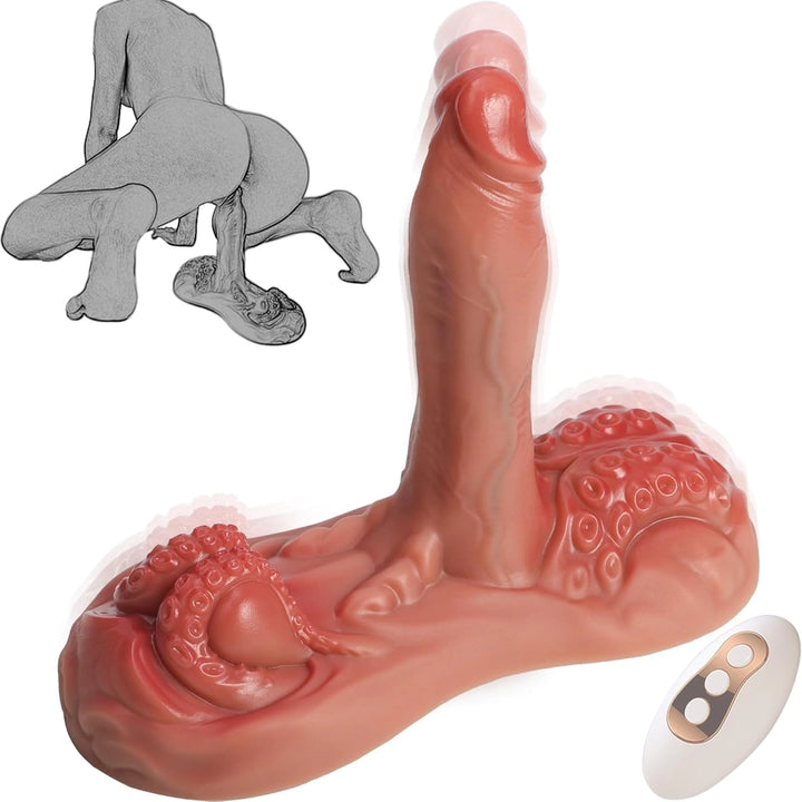 Sitz- und Reit-Dildo-Vibrator – Freihändiges, beheiztes Saugnapfspielzeug für Frauen