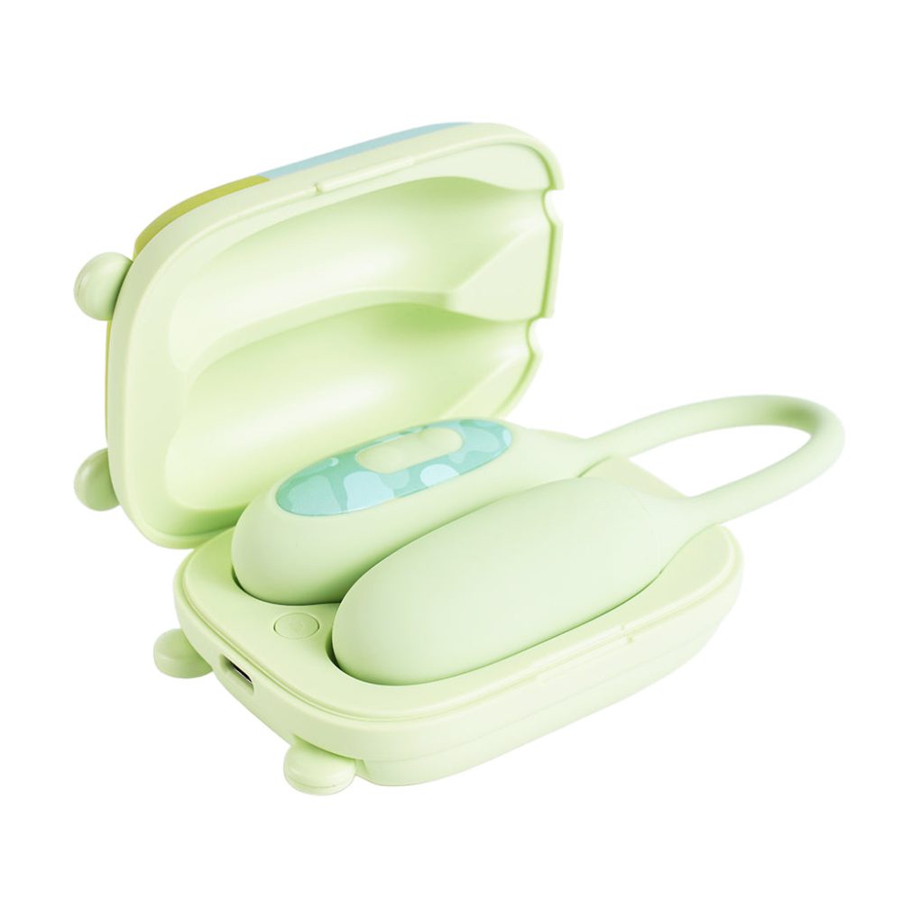 Green Magic Suitcase - App-Enabled Vibrating Egg with Suction and Rechargeable Case