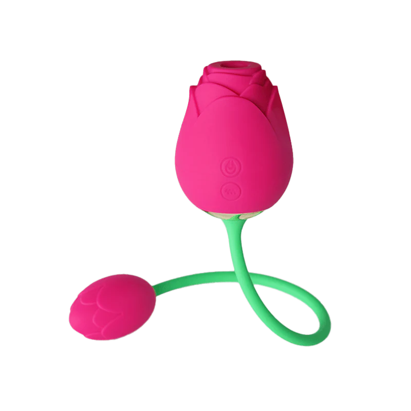Super Quiet Rose Sucking Vibrator with Egg
