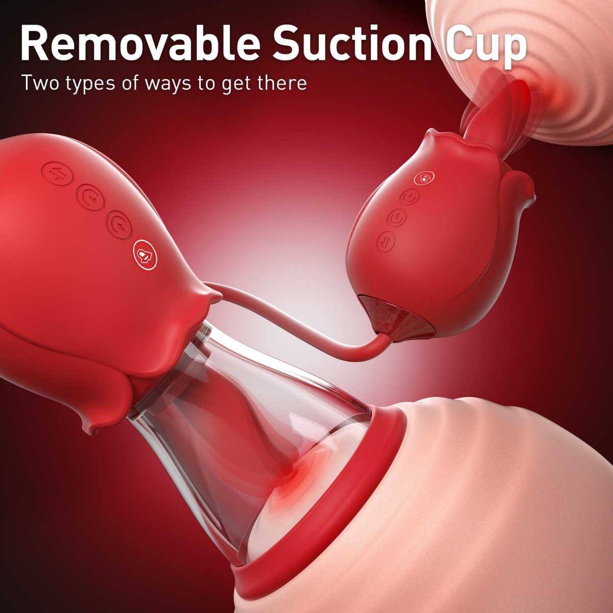2024 Upgrade Rose Flapping & Realistic G - Spot Dildo and Clitoris Vibrator Plug - Sohimi