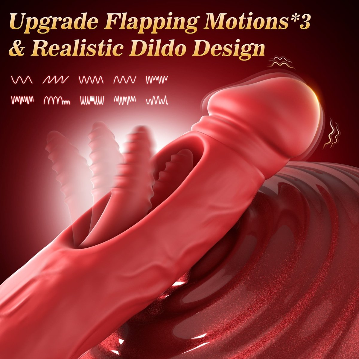 2024 Upgrade Rose Flapping & Realistic G - Spot Dildo and Clitoris Vibrator Plug - Sohimi