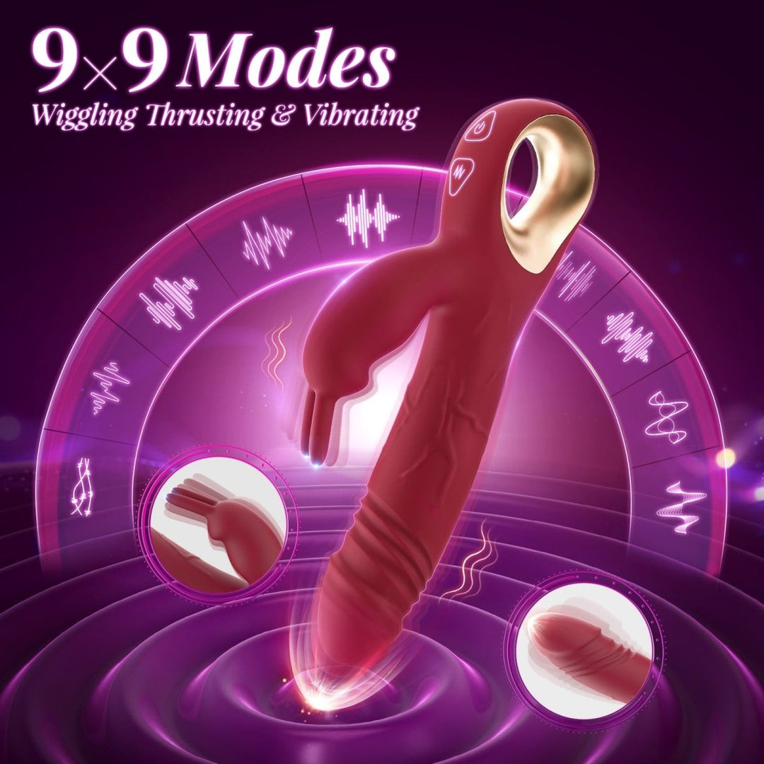 3 in 1 Wiggle and Vibrating Clitoris Stimulation G - Spot Rabbit Vibrator - Sohimi