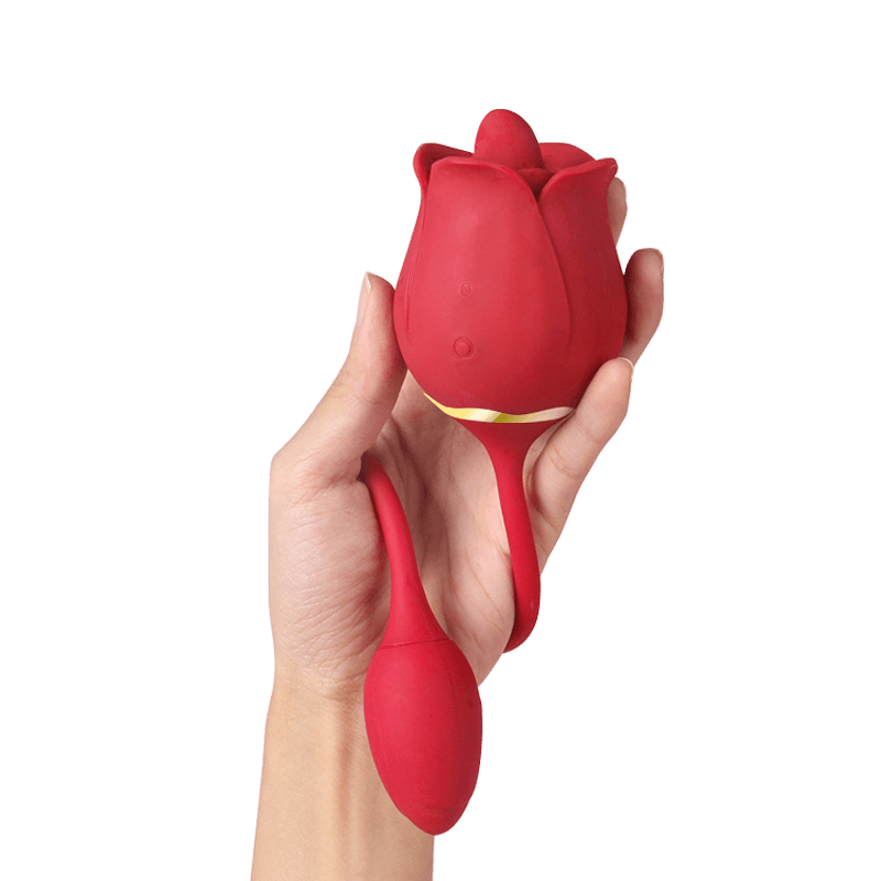 Rose Tongue Licking Stimulator with Vibrating Egg