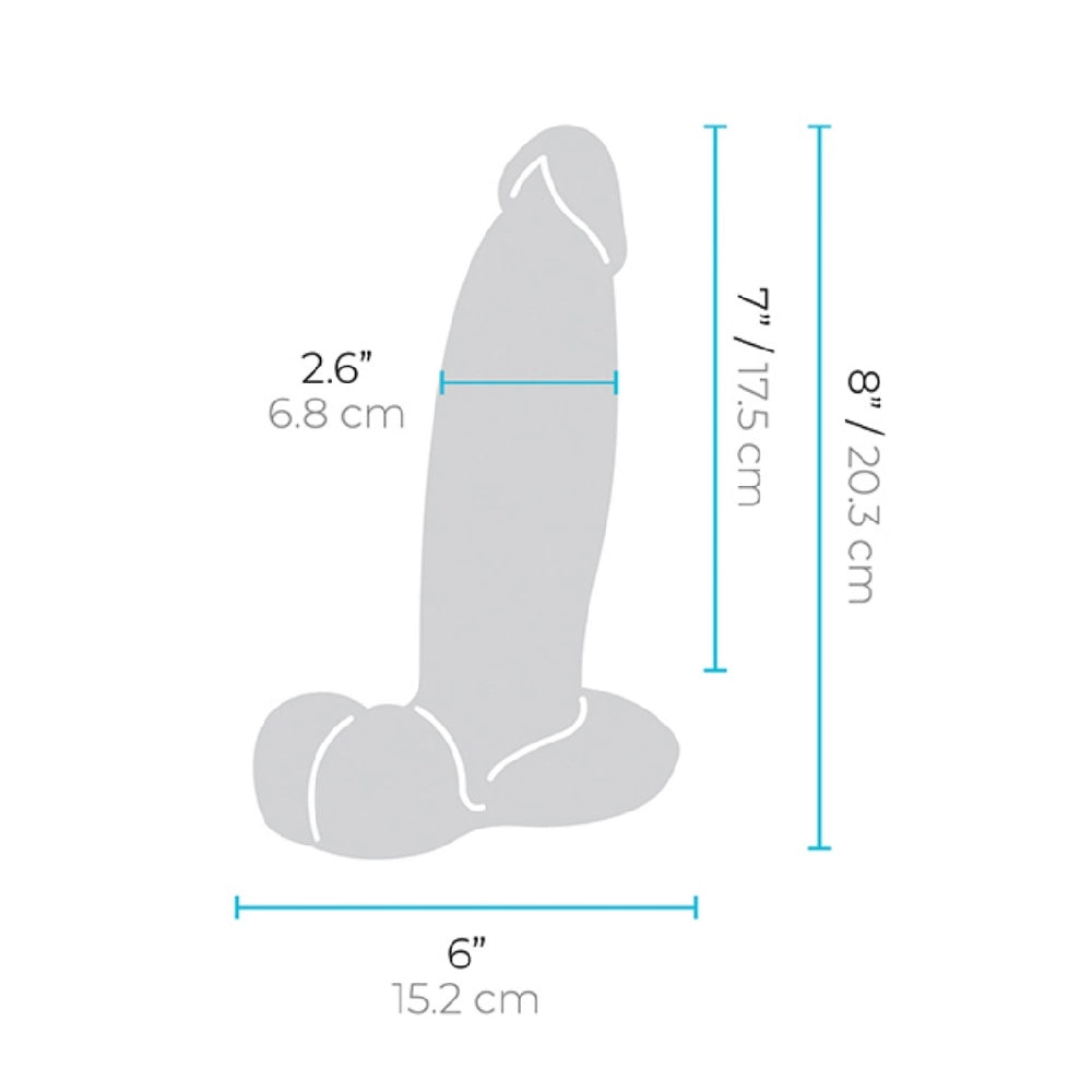 b-Vibe 8 Inch Girthy Realistic Silicone Dildo