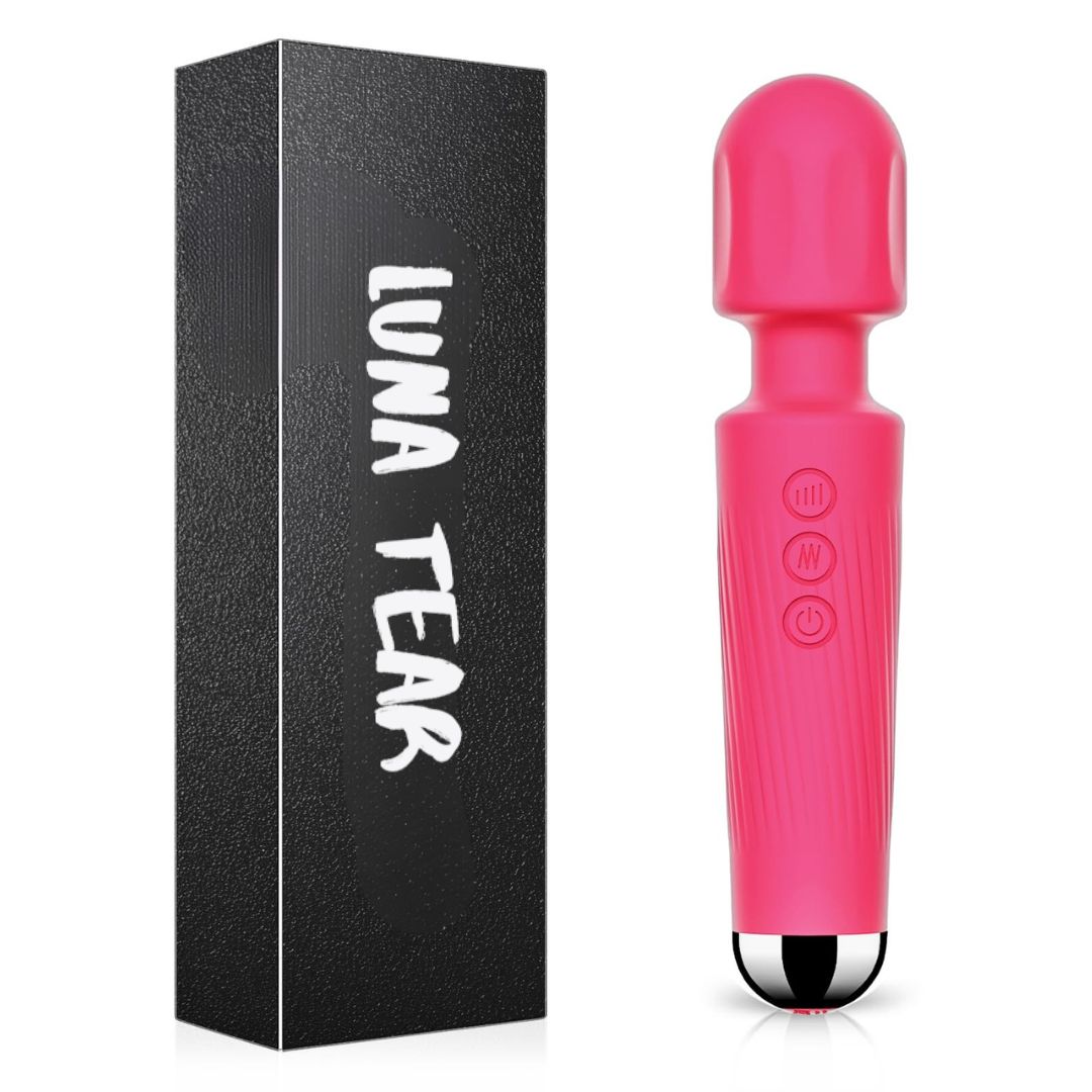 Rose Red Pleasure Wand: 8-Speed, 20-Pattern Clitoral & G-Spot Vibrator – Quiet, Waterproof Adult Sex Toy