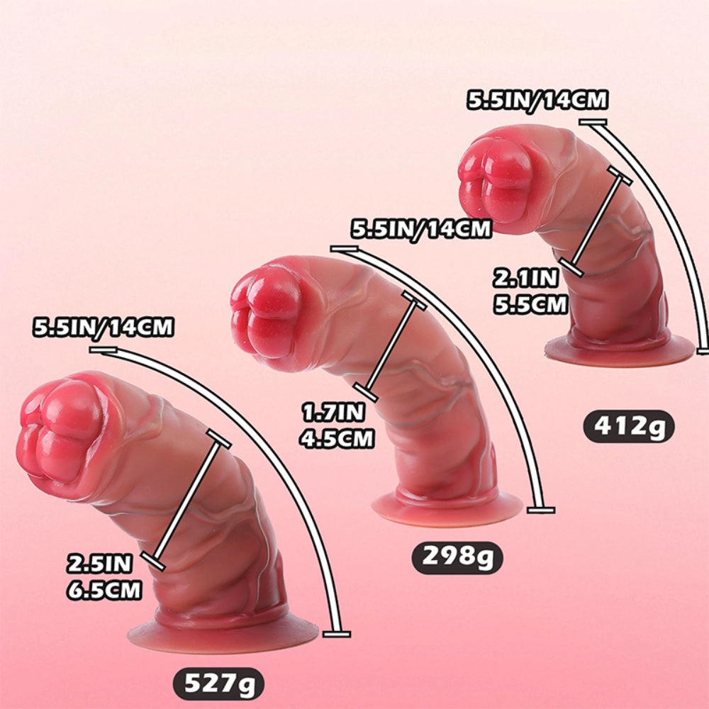 Realistic Short Thick Wearable Dildo Harness for Deep Penetration