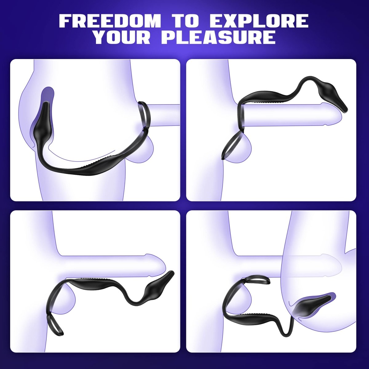 ARCHIE 3 in 1 Prostate Massager Butt Plug with Double Ring - Sohimi