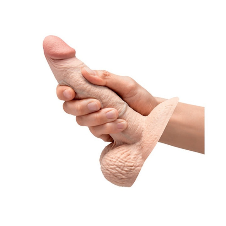 B-Vibe 6 Inch Girthy Silicone Realistic Dildo – Thick Dildo with Lifelike Details