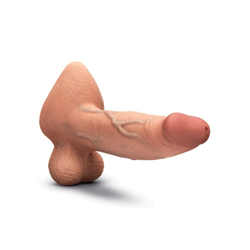 B-Vibe 9 Inch Girthy Realistic Silicone Dildo – Ultra-Lifelike Thick Dildo with Harness Base