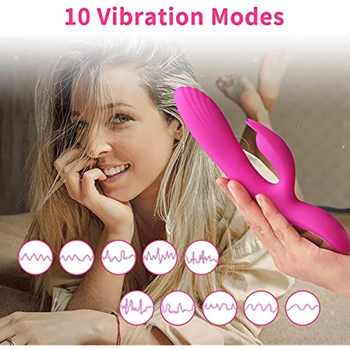Double Fun Realistic Rabbit Silicone Sex Toy for Woman - Sohimi