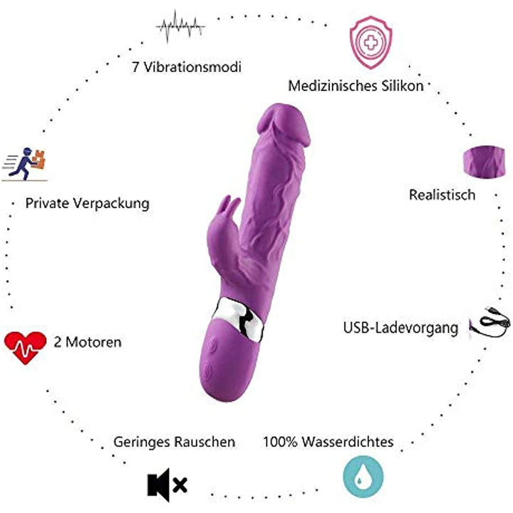 G - Spot Vibrator Quiet and Strong 7 Vibration Modes Rabbit Vibrator - Sohimi