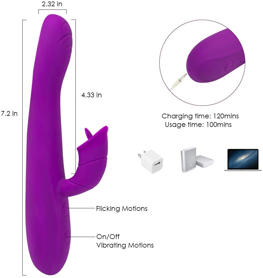 Specially - Made G - Spot Vibratior with Finger Bunny Tongue - Sohimi