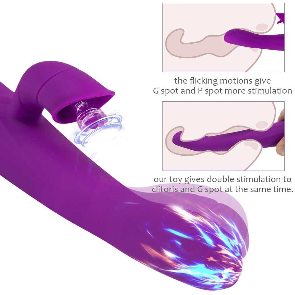Specially - Made G - Spot Vibratior with Finger Bunny Tongue - Sohimi