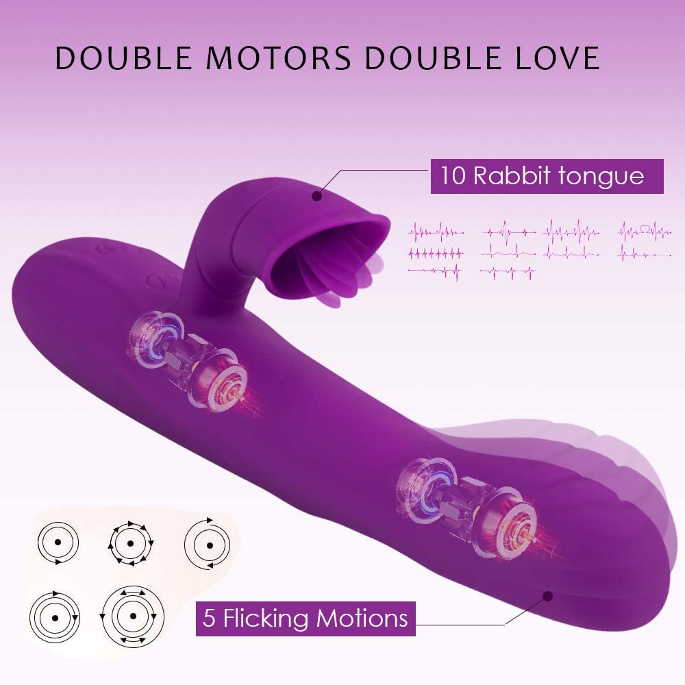 Specially - Made G - Spot Vibratior with Finger Bunny Tongue - Sohimi