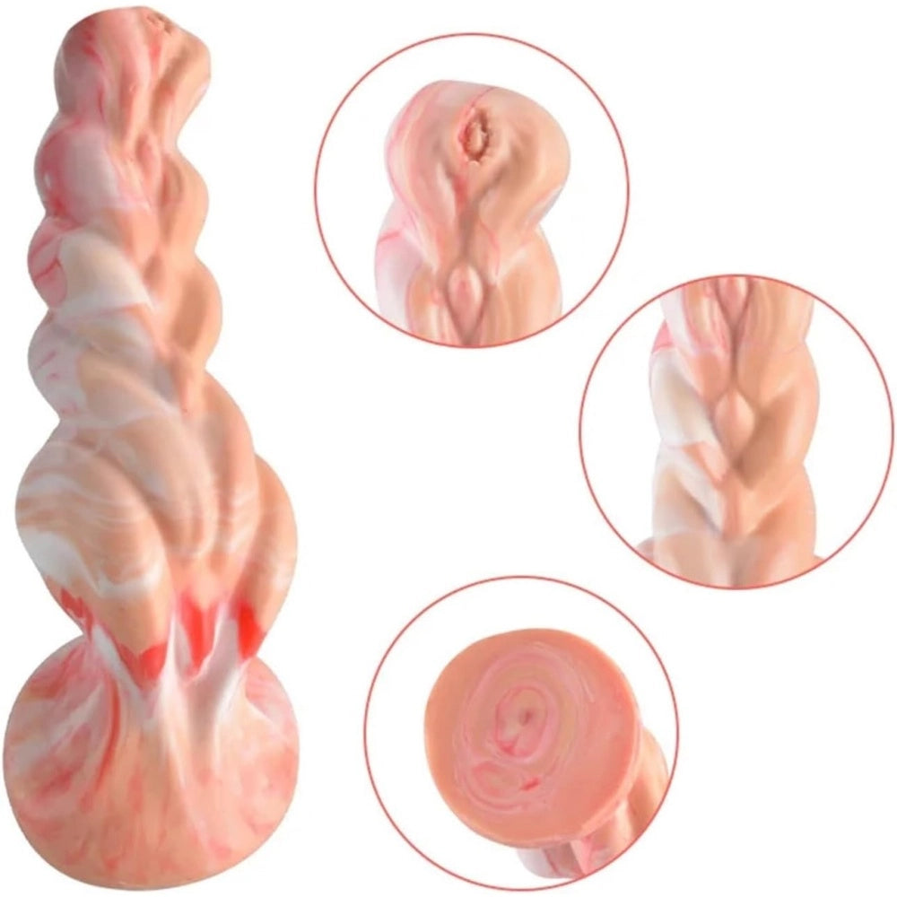 7.3-Inch Silicone Monster Dildo – Realistic Anal & G-Spot Suction Cup Toy