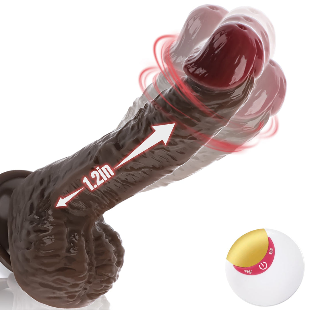 8.93in Vibrating & Thrusting & Rotating Realistic Dildo