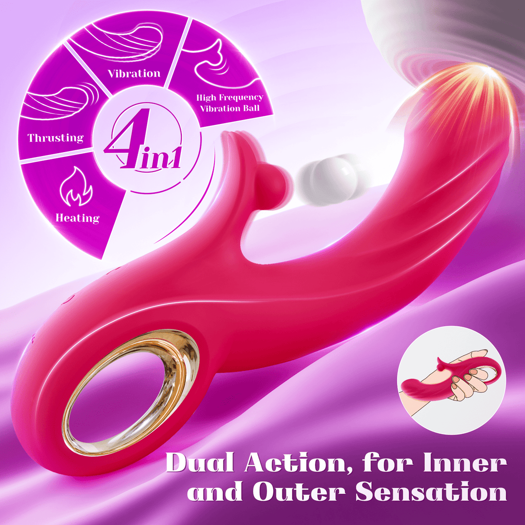 New 4 in 1 High Frequency Vibration ball and Smart Heating Vibrator