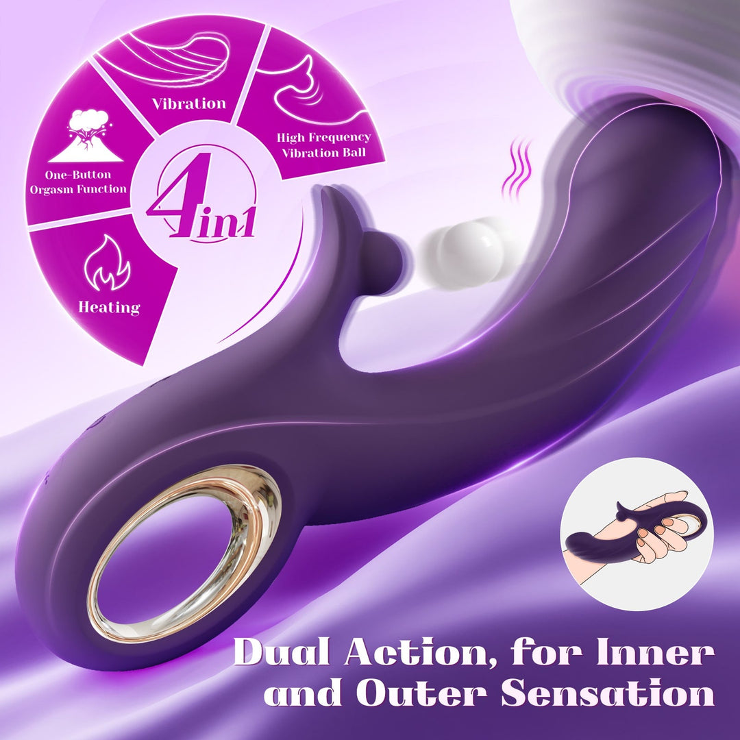 New 4 in 1 High Frequency Vibration ball and Smart Heating Vibrator