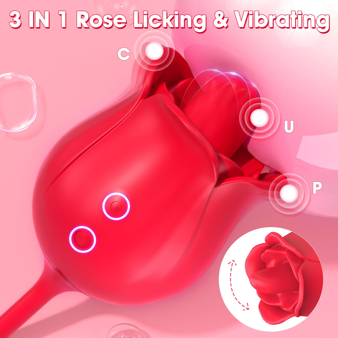 sohimi Rose Tongue Licking Stimulator with Vibrating Egg