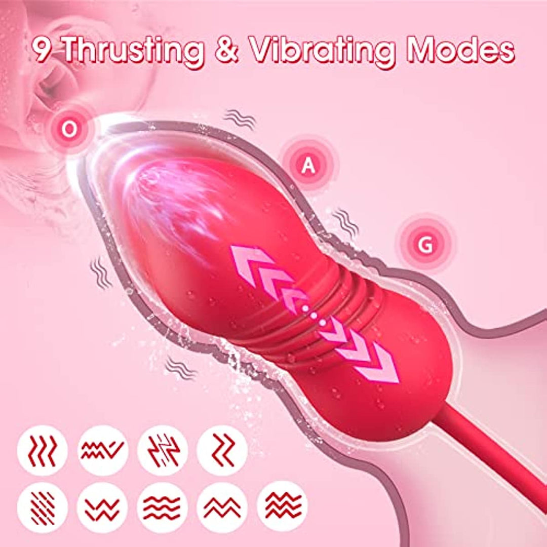 3 in 1 Silicone Rose Toy for Woman G-spot Vibrator