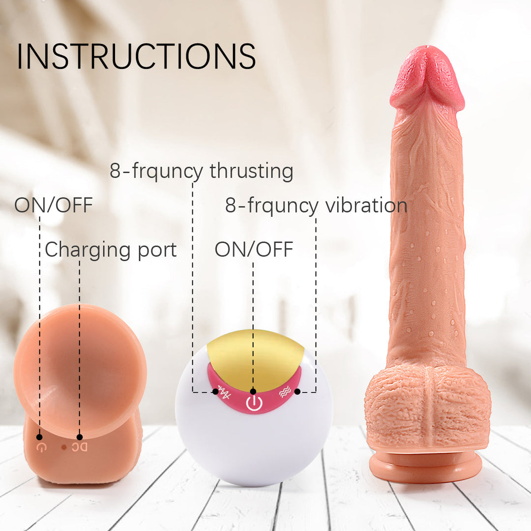 4 in 1 Vibrating Hand-free Super Realistic  Dildo