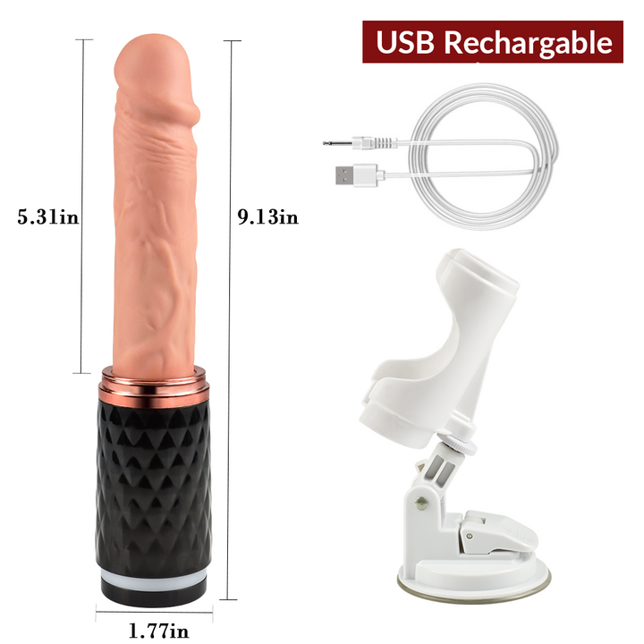 9.13in 360° Rotation & Thrusting Realistic Dildo Machine